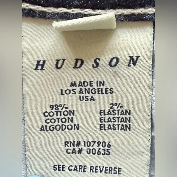 Hudson Bootcut Low Rise Jeans With Double Button Closure And Flap Back Pockets - Picture 13 of 15